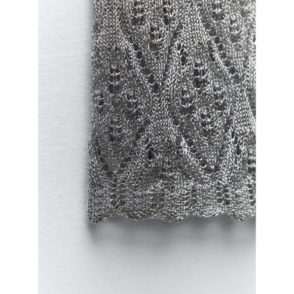 NWOT SILVER THREADED SKIRT- SIZE - Picture 4 of 4